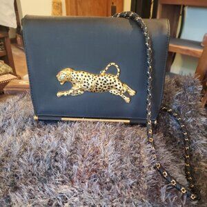 Vintage nylon crossbody with tiger